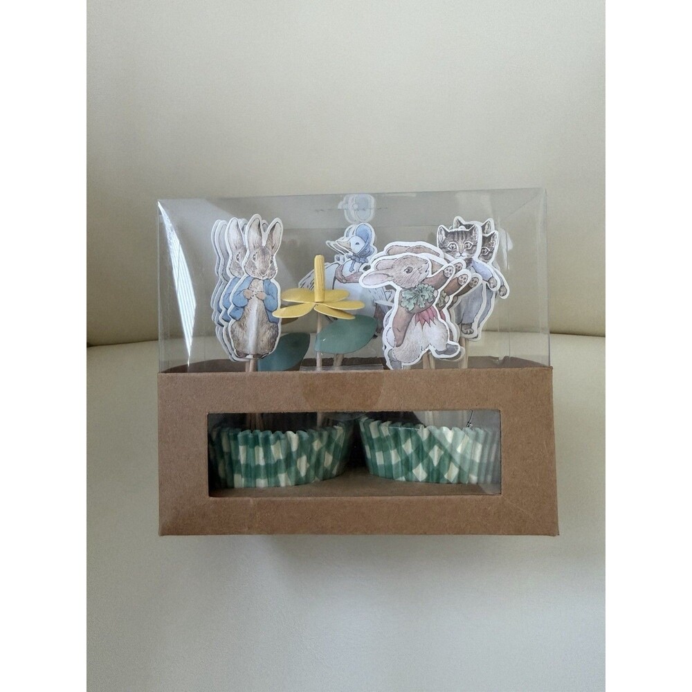 Meri Meri Peter Rabbit  Beatrix Potter Cupcake Kit 24 Piece Set